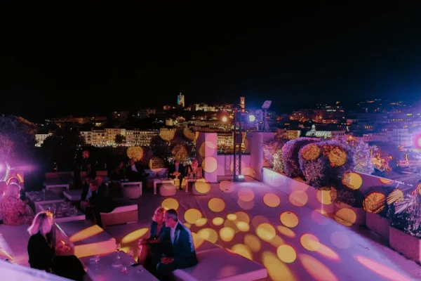 Corporate events in Cannes - Palais des Festivals and luxury yachts on the Croisette during international business congress