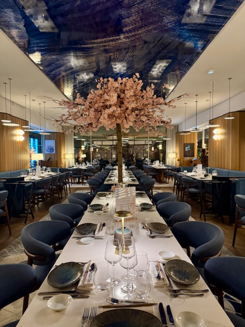Mondrian restaurant blossom tree dining room — MIPIM© 2026 gala dinner